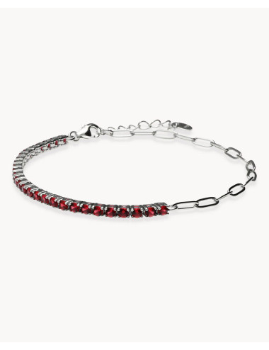 Pulsera  rubí duo eslabones...