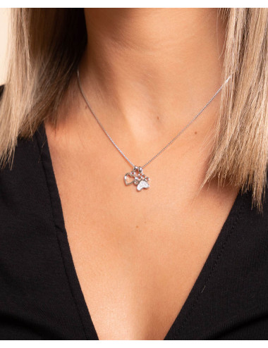 Colgante  corazón y huella...