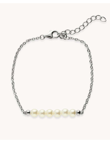 Pulsera  perlas en fila de...