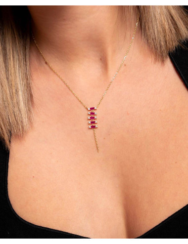 Collar  desfiladero rubí de...