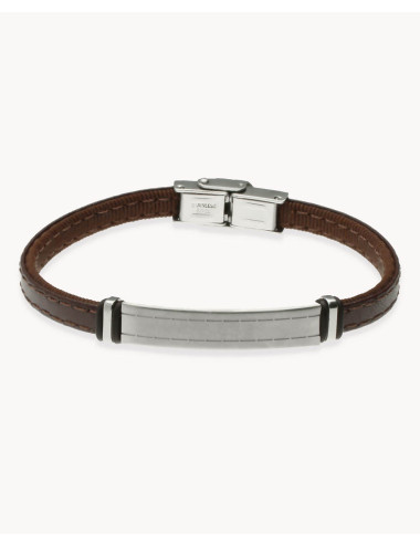 Pulsera   cuero marrón...