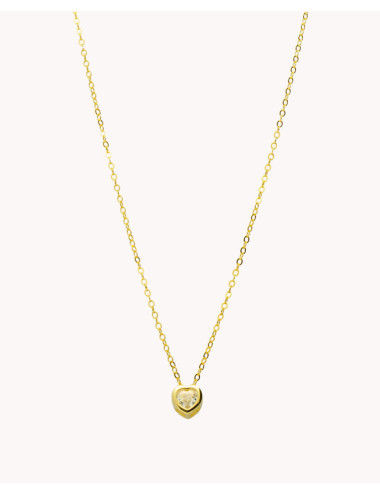 Collar  corazon solitario...