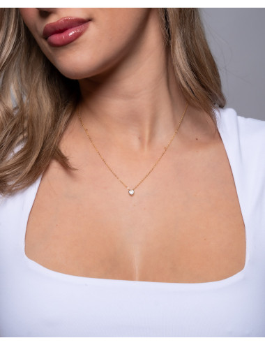 Collar  corazon solitario...