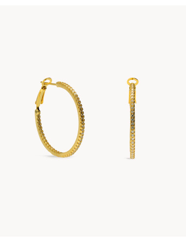 Pendientes de aro  tennis l...