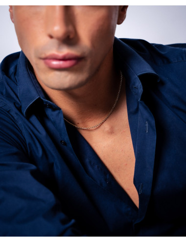 Cadena  barbada fina 45cm...