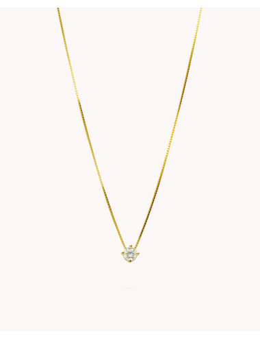 Collar  solitario circonita...