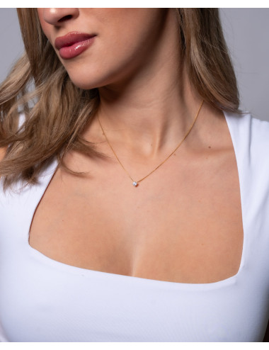 Collar  solitario mini...