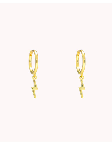 Pendientes de aro  rayo...