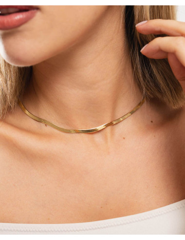 Collar  cadena serpiente...