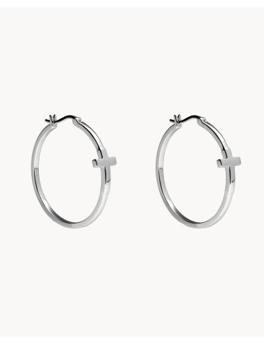 Pendientes de aro  cruz...