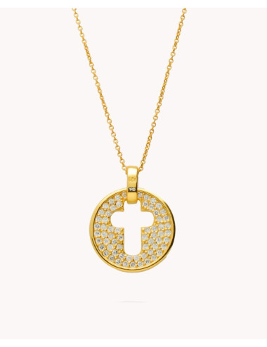 Colgante  cruz silueta...