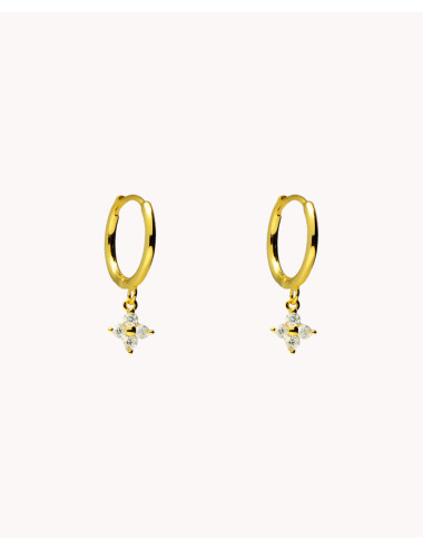 Pendientes de aro  blanca...