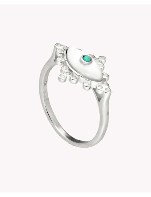 Anillo  ojo turco ópalo de...