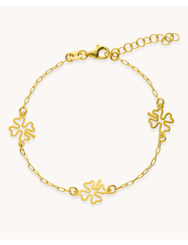 Pulsera  trébol triple...