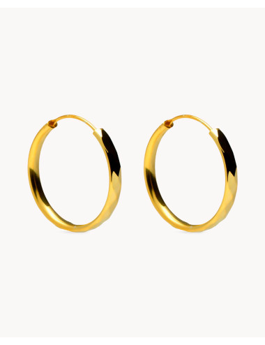 Pendientes de aro  de plata...