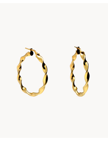 Pendientes de aro  rizado...