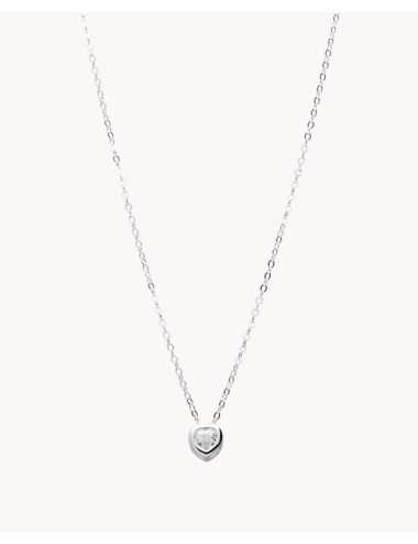 Collar  corazon solitario...