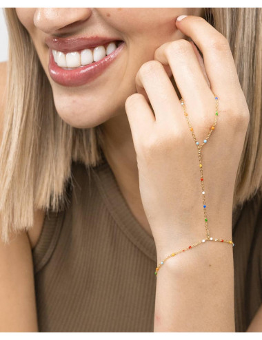 Pulsera de dedo  colorines...