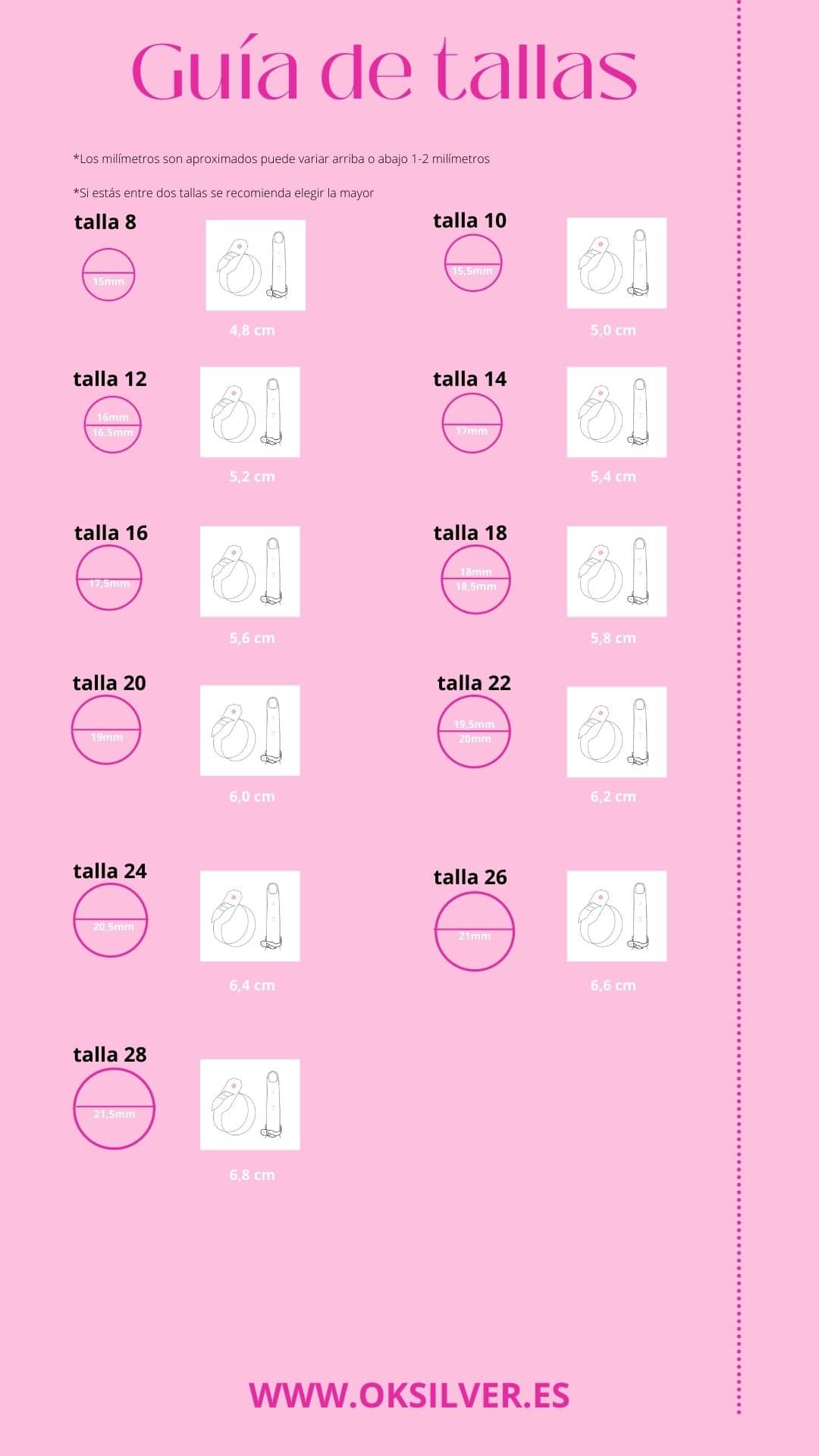 Guía de tallas para anillos en España