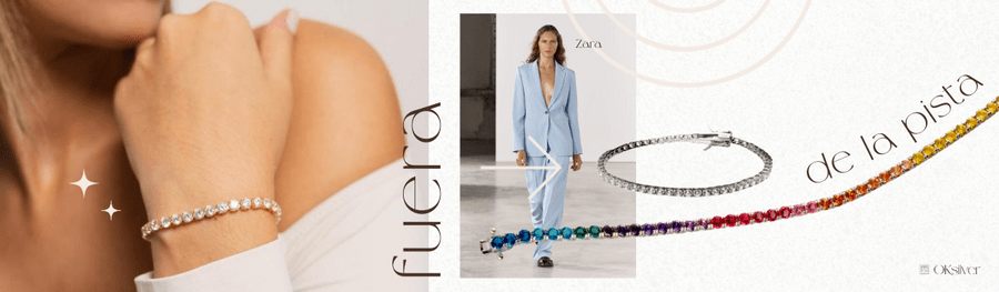 tendencias en joyería de mujer 2024 pulseras tennis