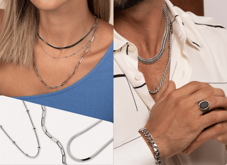 Cadena De Oro Y Plata Collar De Diseñador Joyería De Diseñador Cuerda Cadena  Cubana Para Hombre