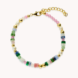 Combinación de reloj con una pulsera de colores para mujer