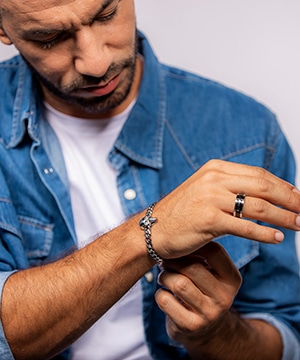 pulseras de acero quirurgico para hombre