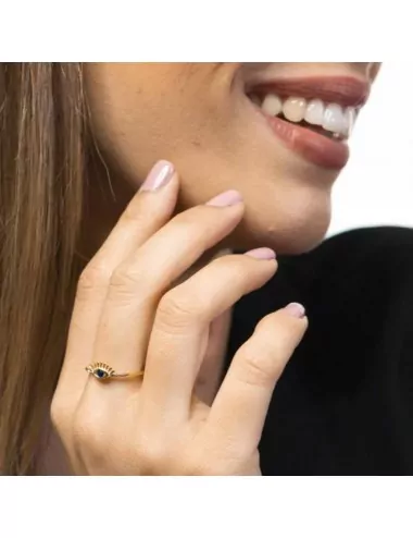Anillo  eye mix de plata de...