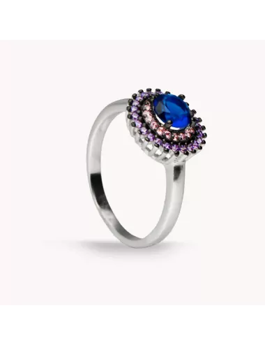 Anillo sortija zafiro...
